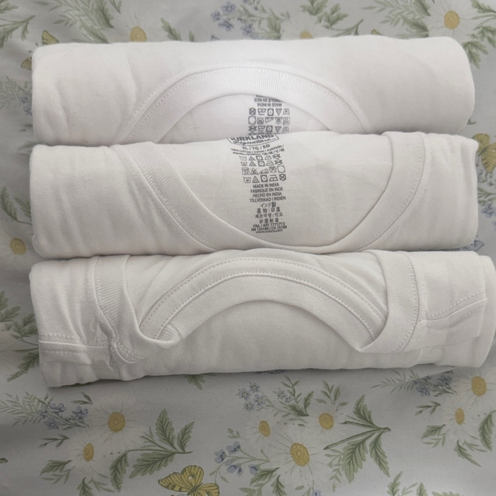 3 Kirkland white shirt brand new